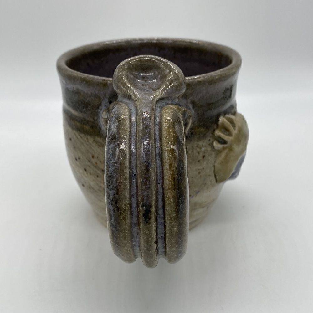 Studio Pottery Hand Crafted Fish Graphics Mug Unique - Picture 3 of 8